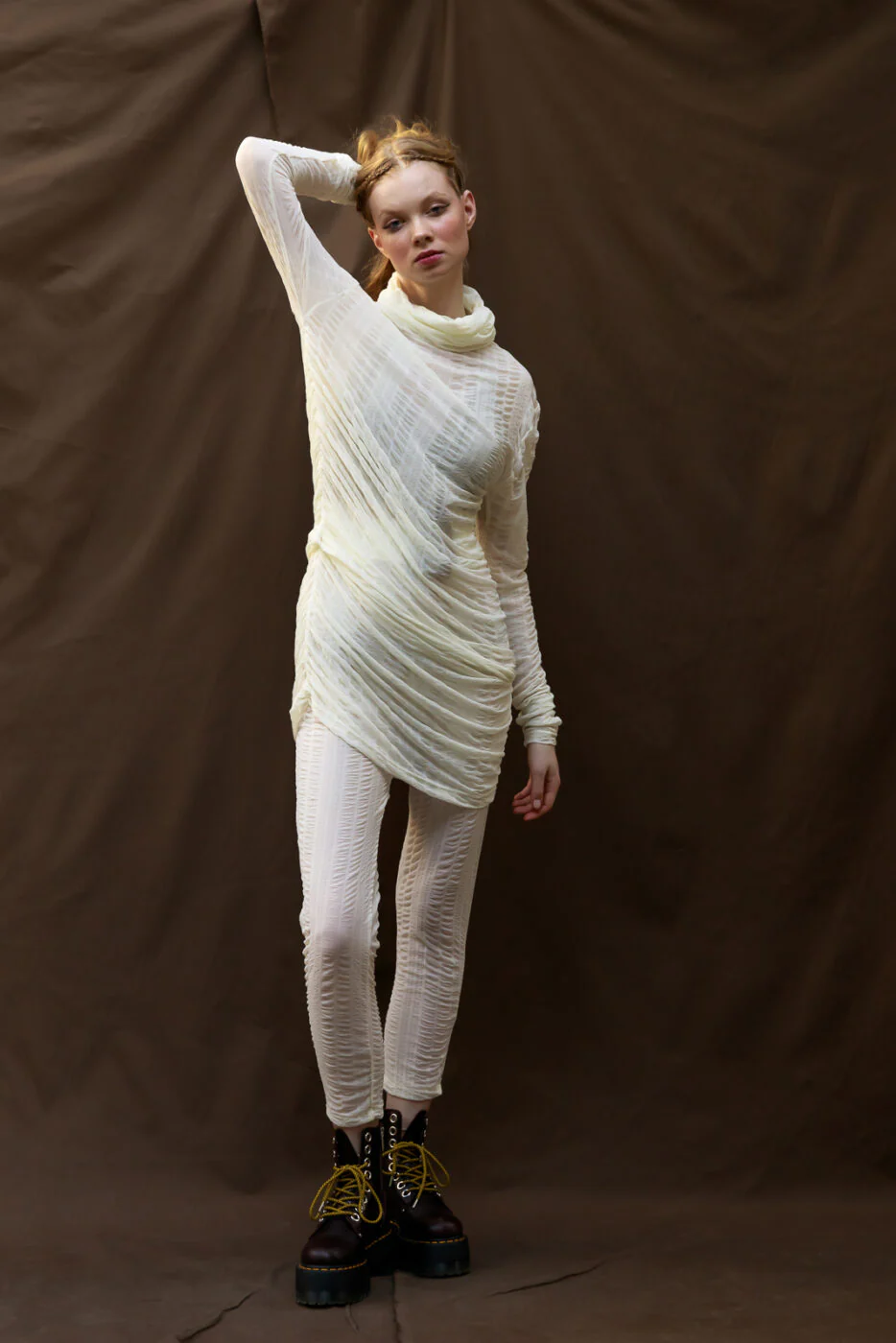 Mona Turtleneck Top Off-white - Image 6